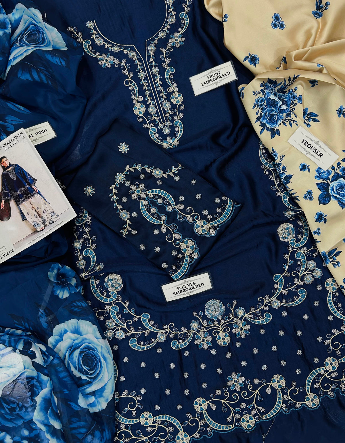 🌸 LUXURY SILK EMBROIDERED COLLECTION  MR-007