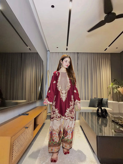 PREMIUM UNSTITCHED 2-PIECE SILK COLLECTION MR-005