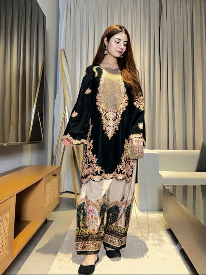 PREMIUM UNSTITCHED 2-PIECE SILK COLLECTION MR-006