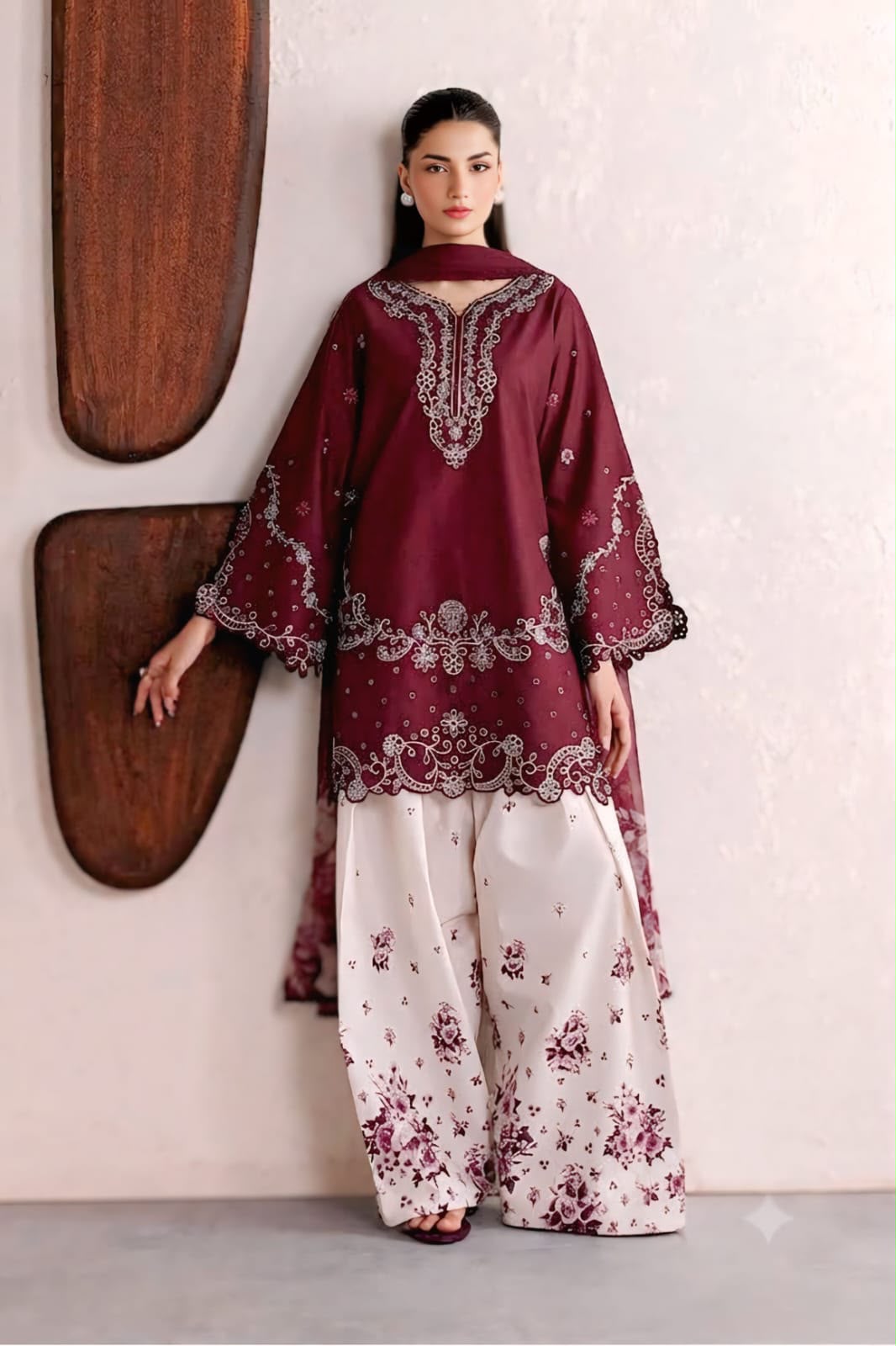 🌸 LUXURY SILK EMBROIDERED COLLECTION MR-008